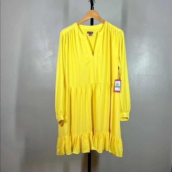Vince Camuto Yellow Ruffled Dress - Picture 2 of 10